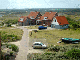 Houses at the southeast side of the Lighthouse Texel at De Cocksdorp, viewed from the first floor