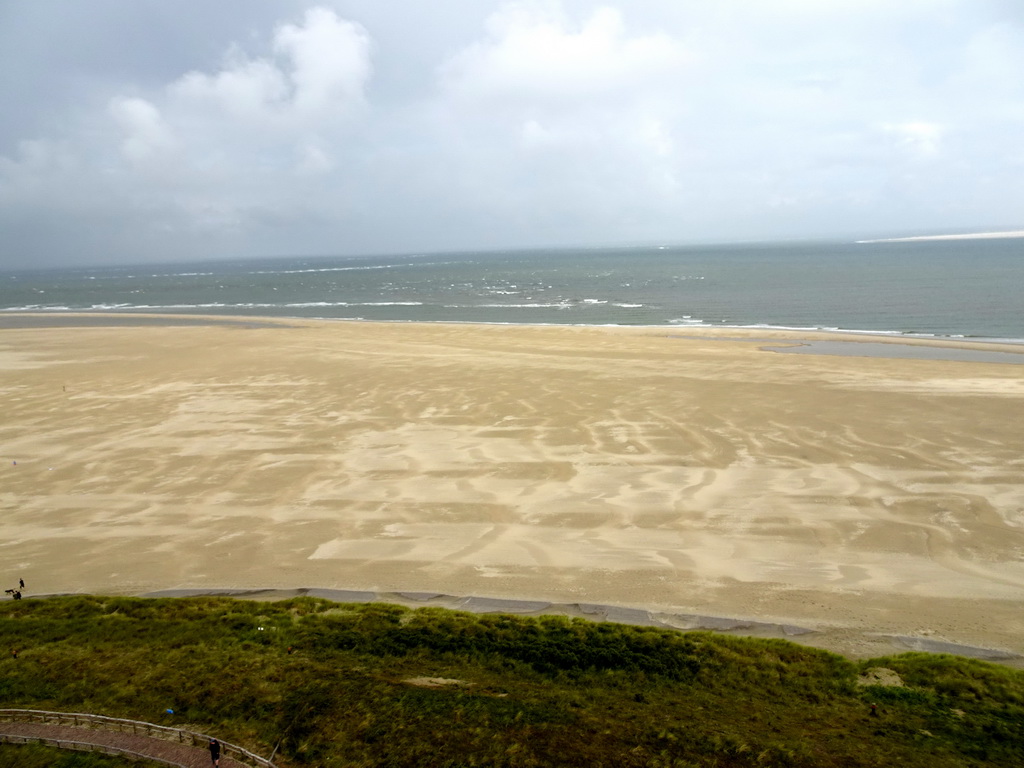 The beach and dunes at the northwest side of the Lighthouse Texel at De Cocksdorp, viewed from the viewpoint at the top floor