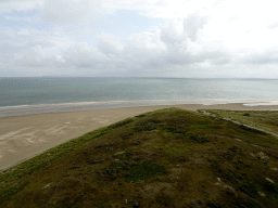 The beach and dunes at the northeast side of the Lighthouse Texel at De Cocksdorp, viewed from the viewpoint at the top floor