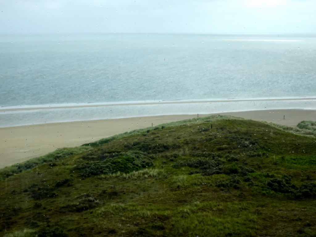 The beach and dunes at the north side of the Lighthouse Texel at De Cocksdorp, viewed from the fifth floor