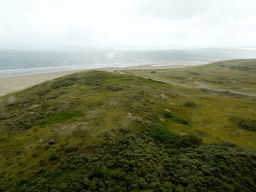 The beach and dunes at the northeast side of the Lighthouse Texel at De Cocksdorp, viewed from the third floor