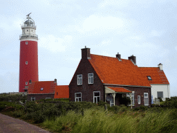 The southeast side of the Lighthouse Texel at De Cocksdorp, viewed from the Vuurtorenweg road