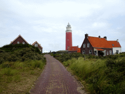 The southeast side of the Lighthouse Texel at De Cocksdorp, viewed from the Vuurtorenweg road