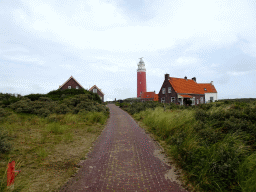 The southeast side of the Lighthouse Texel at De Cocksdorp, viewed from the Vuurtorenweg road