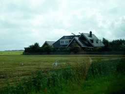 Farm at the Slufterweg road at De Cocksdorp, viewed from the car