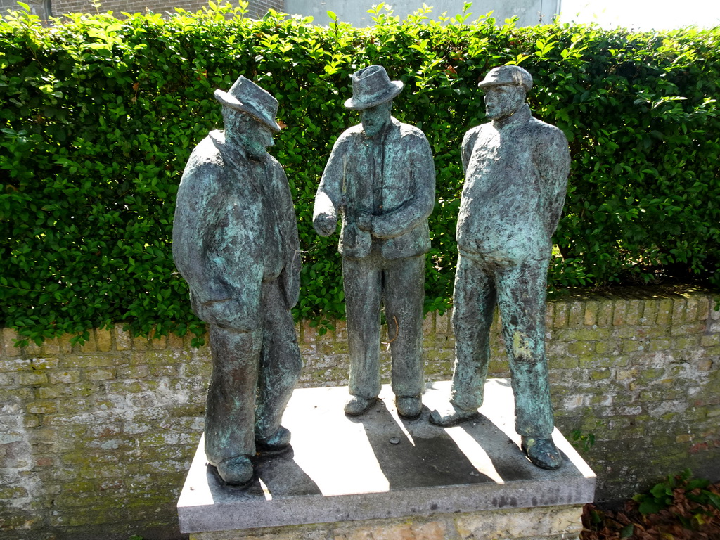 Statue at the northwest side of the Maartenskerk church at the Kerkplein square at Oosterend