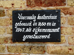 Explanation on the former sexton`s house at the Kerkstraat street at Oosterend