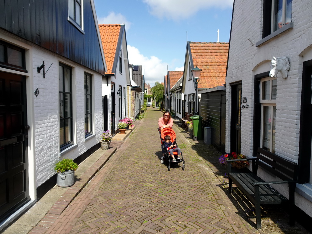 Miaomiao and Max at the Verlorenkost street at Oosterend