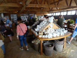 Miaomiao at the shop of the Texel Sheep Farm at Den Burg