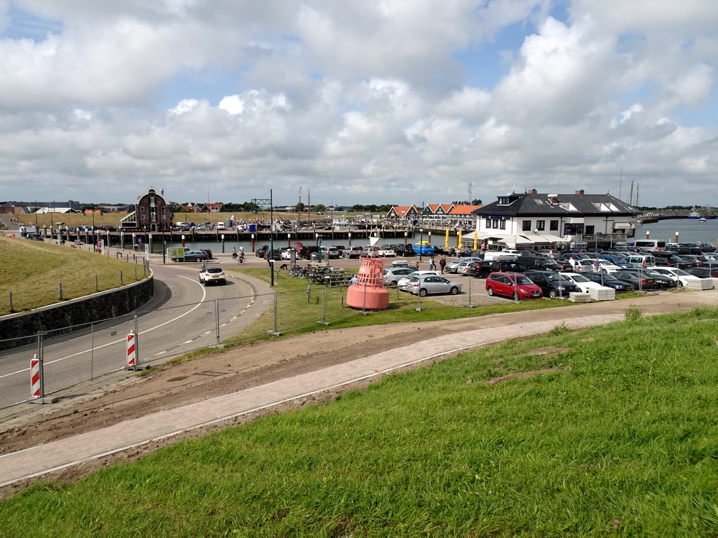 The harbour of Oudeschild, viewed from the dike at the Bolwerk street