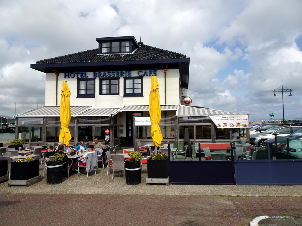 Front of the Havenhotel Texel at the Haven street at Oudeschild