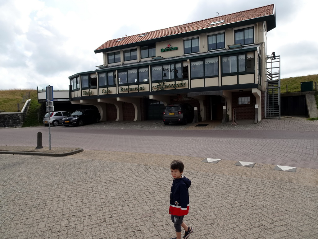 Max at the Haven street at Oudeschild
