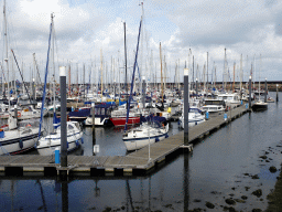 Boats in the Waddenhaven harbour at Oudeschild