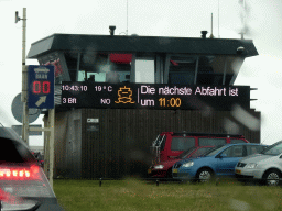 Information on the departure at the TESO Ferry Port at `t Horntje, viewed from the car