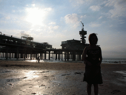 Miaomiao in front of the Pier of Scheveningen