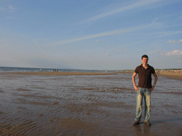 Tim at the beach of Scheveningen