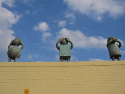 Statues at the Strandweg street of Scheveningen