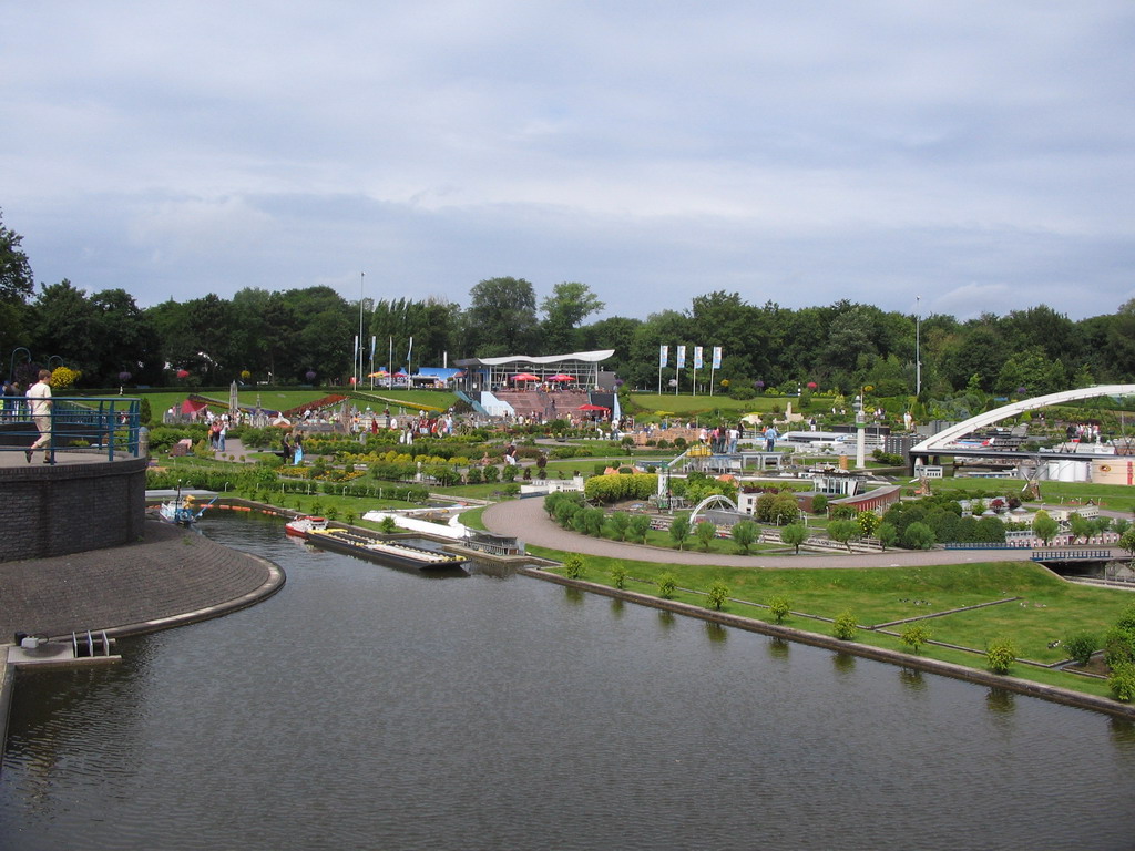 The west side of the Madurodam miniature park, viewed from the entrance