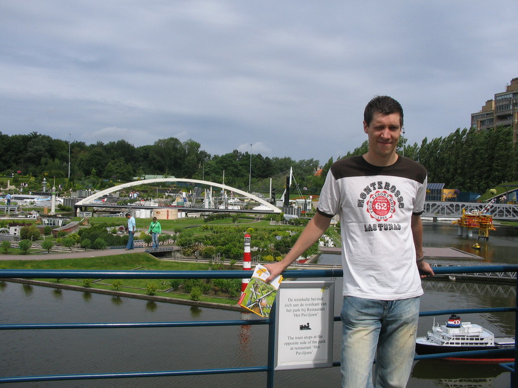 Tim with the southeast side of the Madurodam miniature park