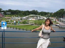 Miaomiao with the southeast side of the Madurodam miniature park