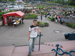 Tim with the southeast side of the Madurodam miniature park