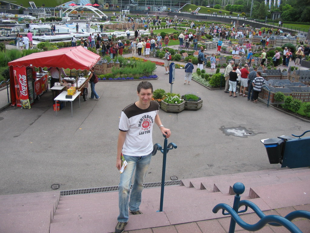 Tim with the southeast side of the Madurodam miniature park