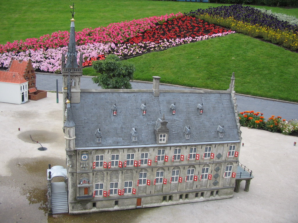 Scale model of the City Hall of Gouda at the Madurodam miniature park