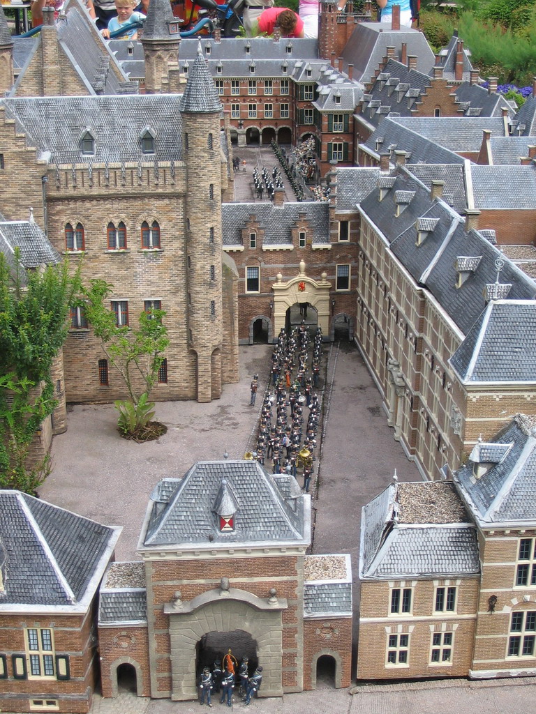 Scale model of the Binnenhof buildings of The Hague at the Madurodam miniature park