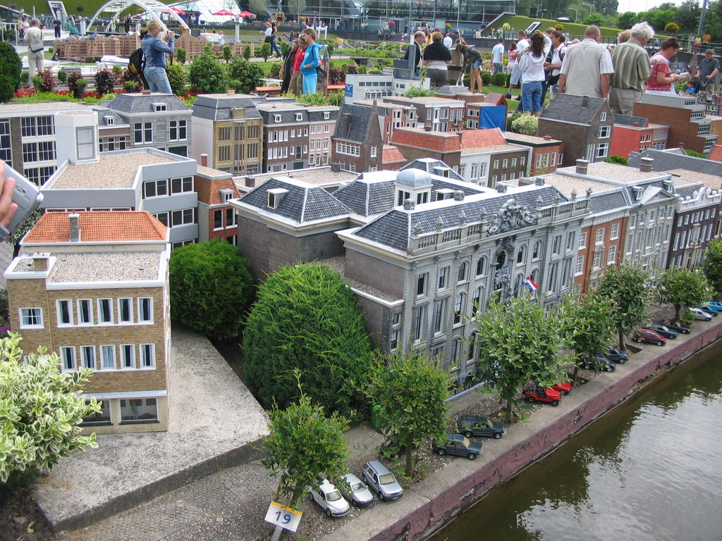 Scale models of several buildings at the Madurodam miniature park