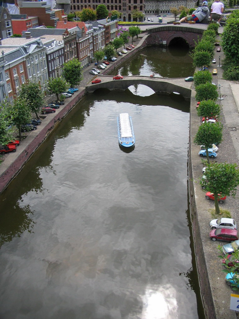 Scale model of a canal of Amsterdam at the Madurodam miniature park
