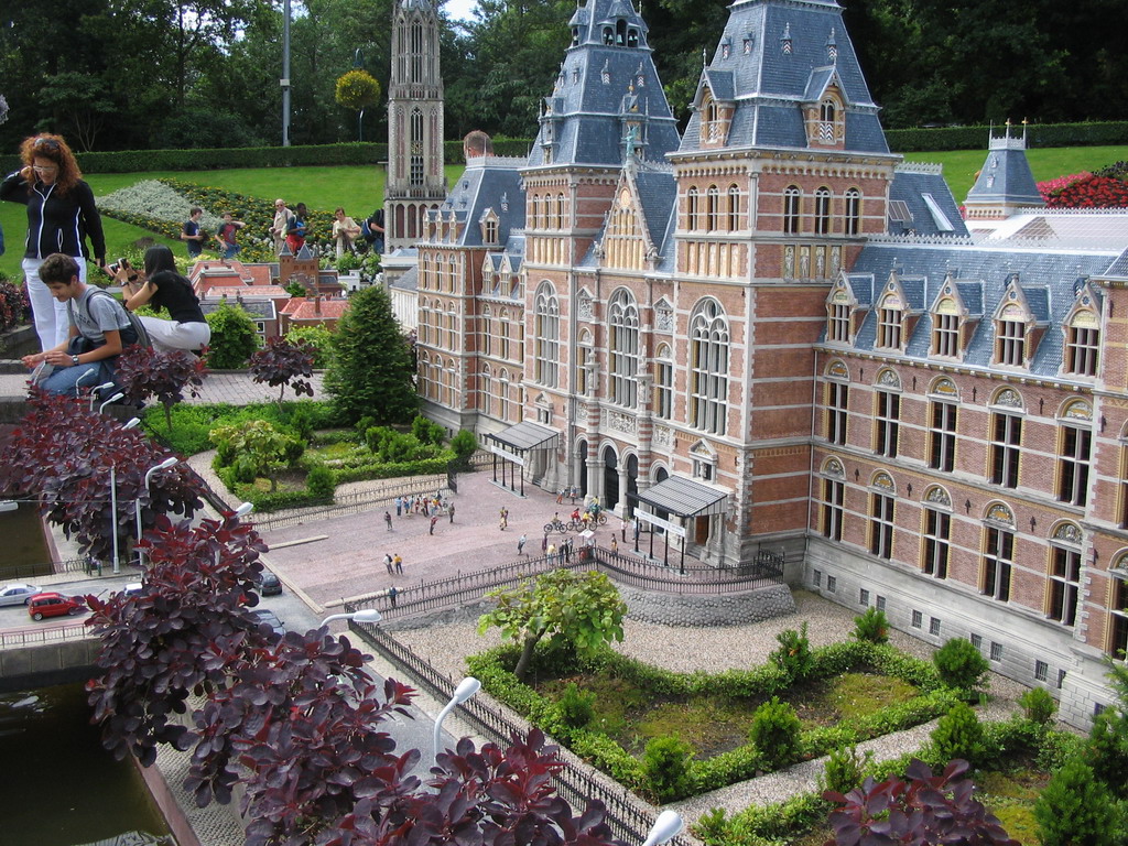 Scale model of the Rijksmuseum of Amsterdam and the Dom Tower of Utrecht at the Madurodam miniature park