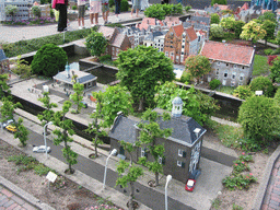 Scale models of the Visbank building of Vlaardingen and other buildings at the Madurodam miniature park