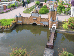 Scale model of the Amsterdamse Poort gate of Haarlem at the Madurodam miniature park