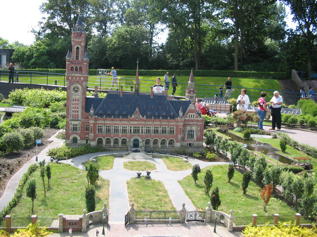 Scale model of the Peace Palace of The Hague at the Madurodam miniature park