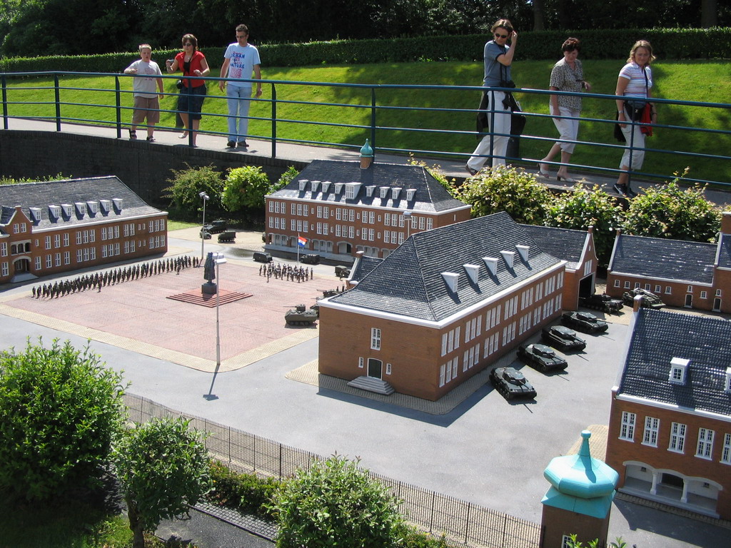 Scale model of the Koning Willem I Kazerne building of Den Bosch at the Madurodam miniature park