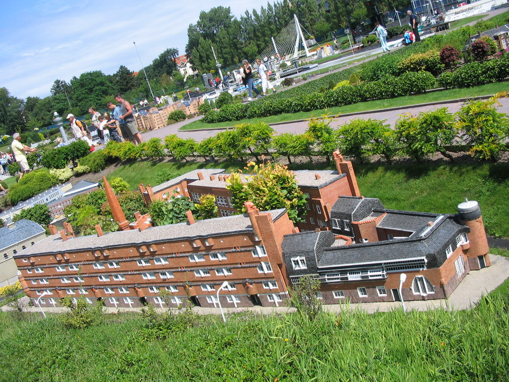 Scale model of a building at the Madurodam miniature park