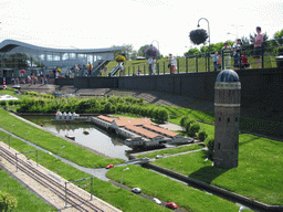 Scale models of the Broeker Veiling building of Broek op Langedijk and the Watertoren tower of Zoetermeer at the Madurodam miniature park