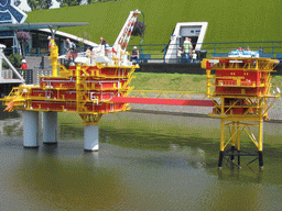 Scale model of an oil platform at the Madurodam miniature park