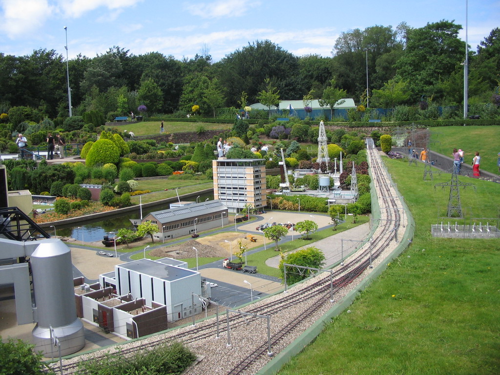 Scale model of several buildings at the Madurodam miniature park