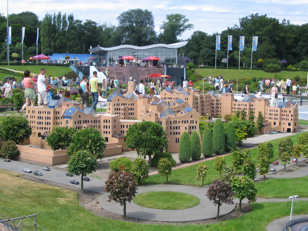 Scale model of the headquarters of the ING Bank of Amsterdam at the Madurodam miniature park