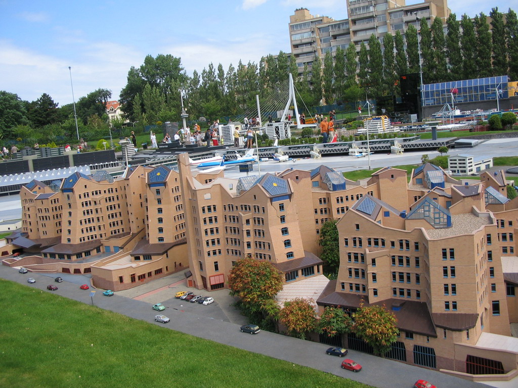 Scale model of the headquarters of the ING Bank of Amsterdam at the Madurodam miniature park