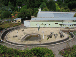 Scale model of the Diergaarde Blijdorp zoo of Rotterdam at the Madurodam miniature park