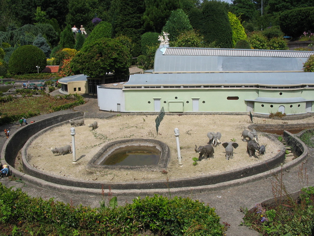 Scale model of the Diergaarde Blijdorp zoo of Rotterdam at the Madurodam miniature park