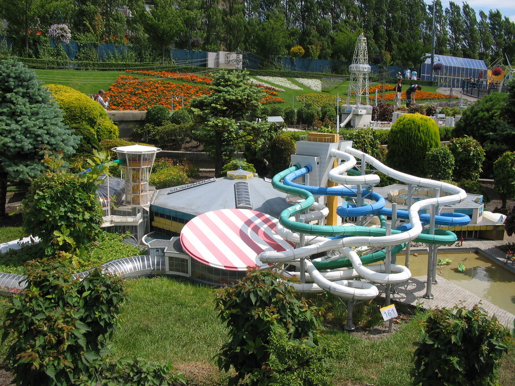 Scale model of a swimming pool at the Madurodam miniature park