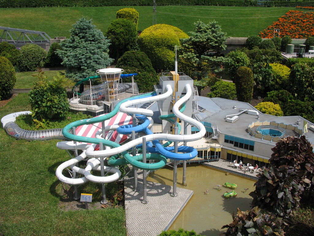 Scale model of a swimming pool at the Madurodam miniature park