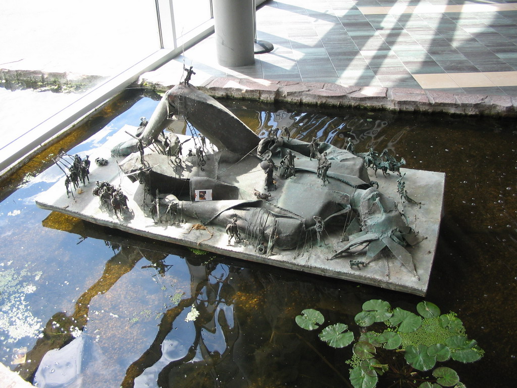 Piece of art in the entrance building of the Madurodam miniature park
