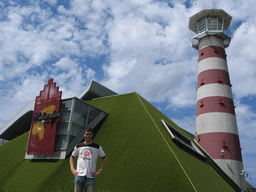 Tim in front of the Madurodam miniature park