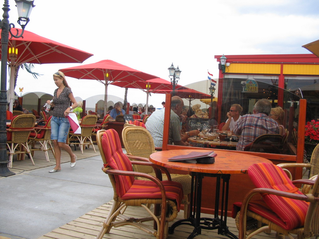 Beach pavilion at the Strandweg street of Scheveningen