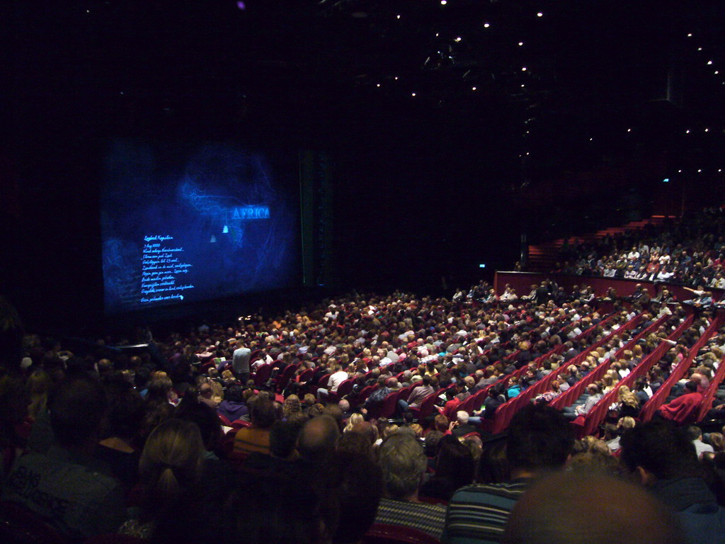 Inside the Fortis Circustheater in Scheveningen, at the start of the musical `Tarzan`