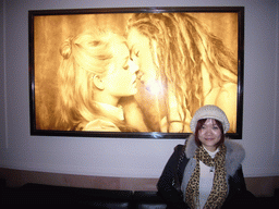 Miaomiao and a photo from the musical `Tarzan`, inside the Fortis Circustheater in Scheveningen